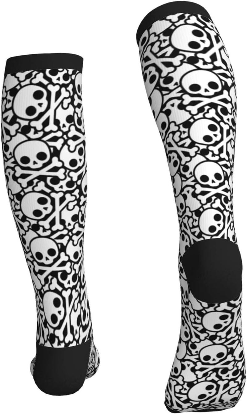 Figtihw Tie Dye Compression Socks Knee High Support Socks For Women Men Running Athletic Hiking - Image 4